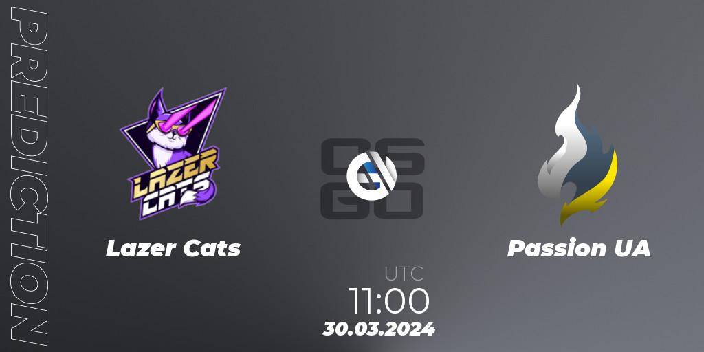 Lazer Cats vs Passion UA: Betting TIp, Match Prediction. 30.03.24. CS2 (CS:GO), Gameinside.ua ROG Spring Cup 2024