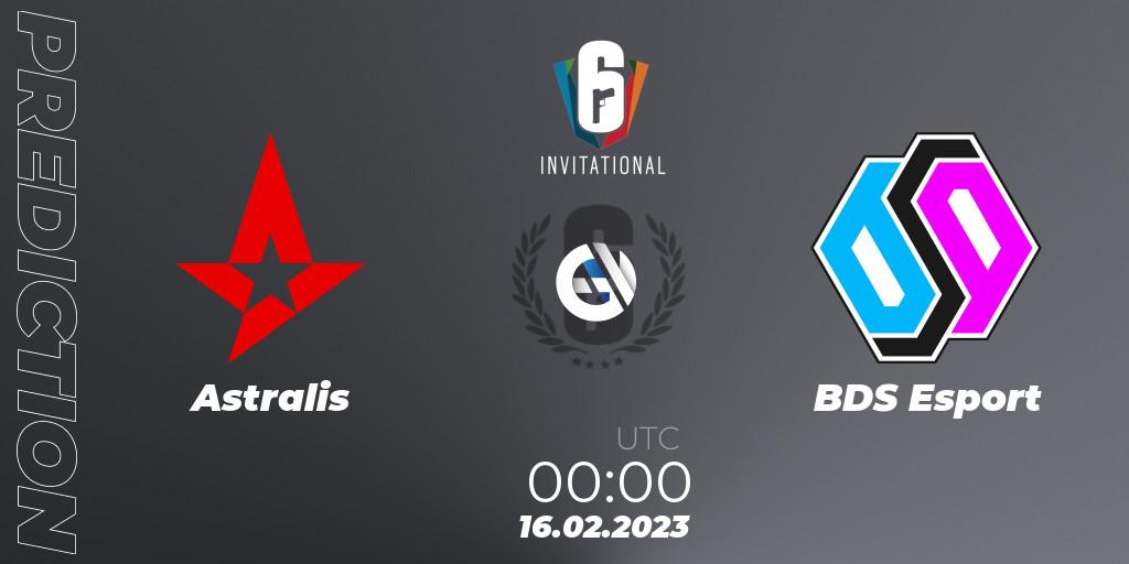 Astralis vs BDS Esport: Betting TIp, Match Prediction. 16.02.2023 at 00:00. Rainbow Six, Six Invitational 2023