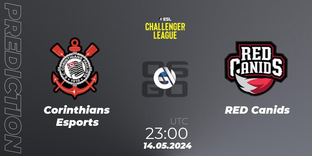 Corinthians Esports vs RED Canids: Betting TIp, Match Prediction. 14.05.2024 at 23:00. Counter-Strike (CS2), ESL Challenger League Season 47: South America