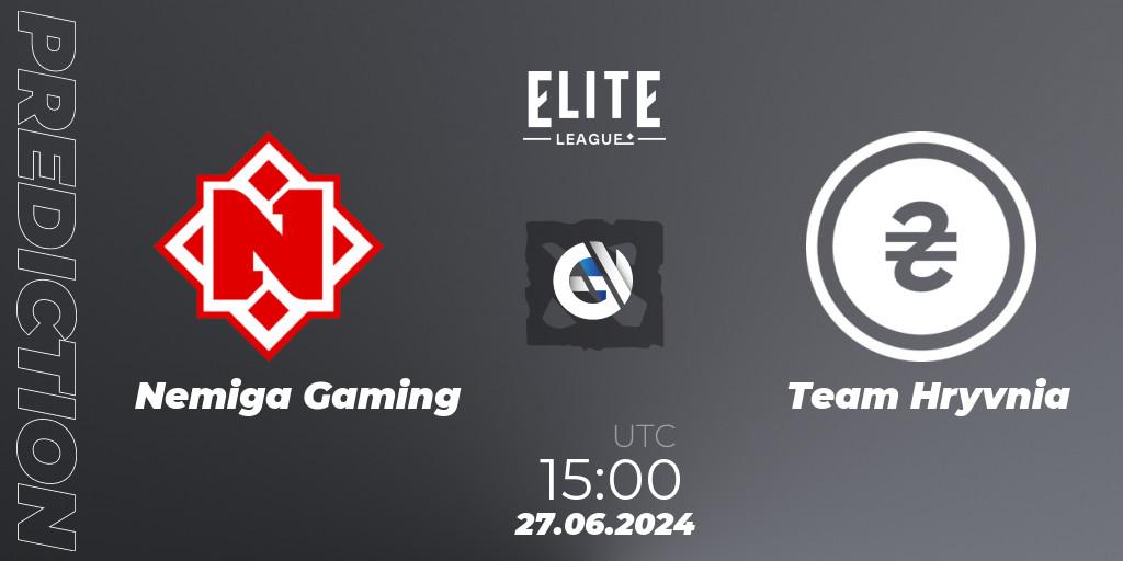 Nemiga Gaming vs Team Hryvnia: Betting TIp, Match Prediction. 27.06.2024 at 15:00. Dota 2, Elite League Season 2: Eastern Europe Closed Qualifier