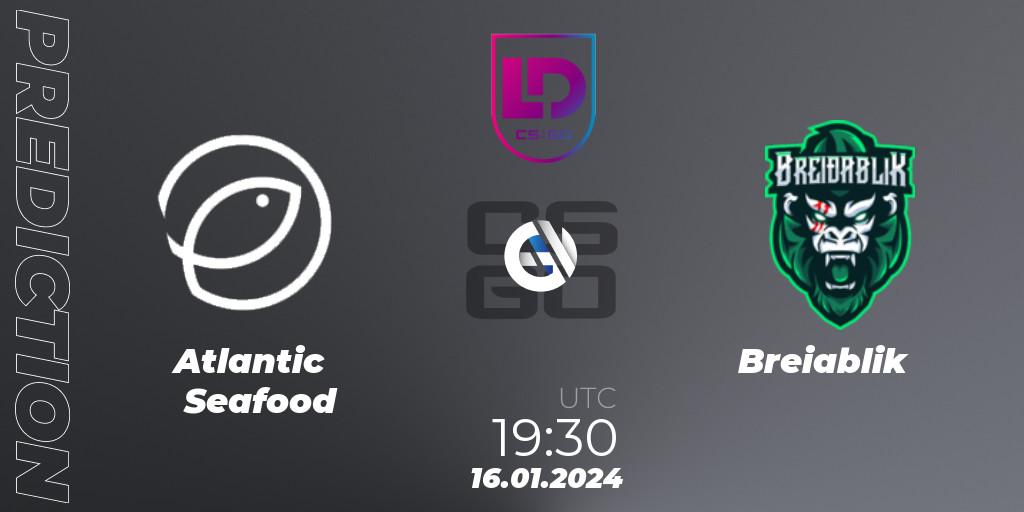 Atlantic Seafood vs Breiðablik: Betting TIp, Match Prediction. 16.01.2024 at 19:30. Counter-Strike (CS2), Icelandic Esports League Season 8: Regular Season