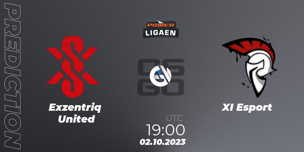 Exzentriq United vs XI Esport: Betting TIp, Match Prediction. 02.10.2023 at 18:00. Counter-Strike (CS2), POWER Ligaen Season 24 Finals