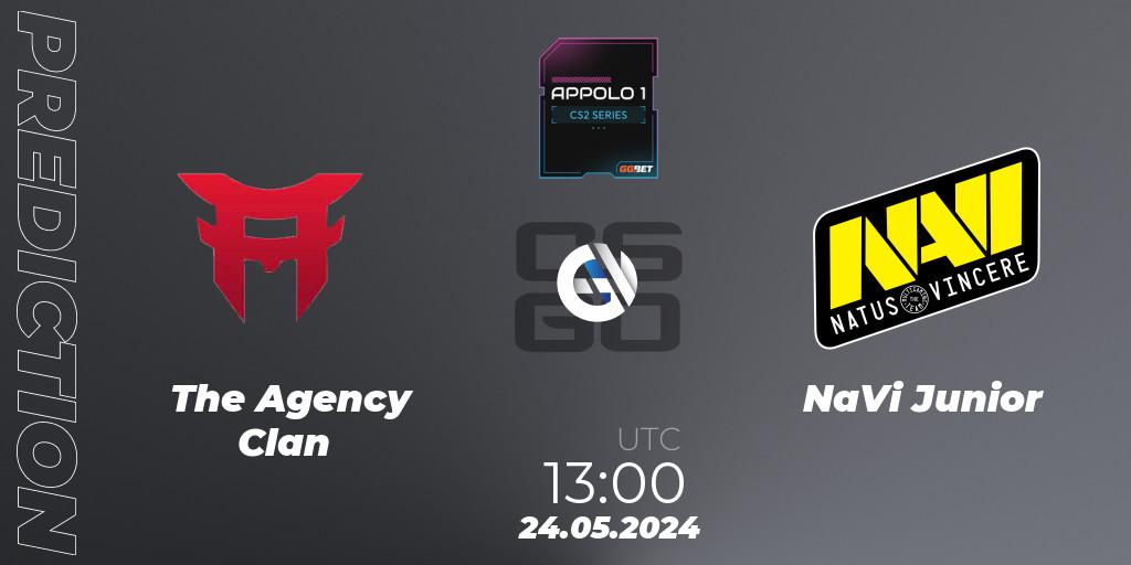 The Agency Clan vs NaVi Junior: Betting TIp, Match Prediction. 24.05.2024 at 13:00. Counter-Strike (CS2), Appolo1 Series: Phase 2