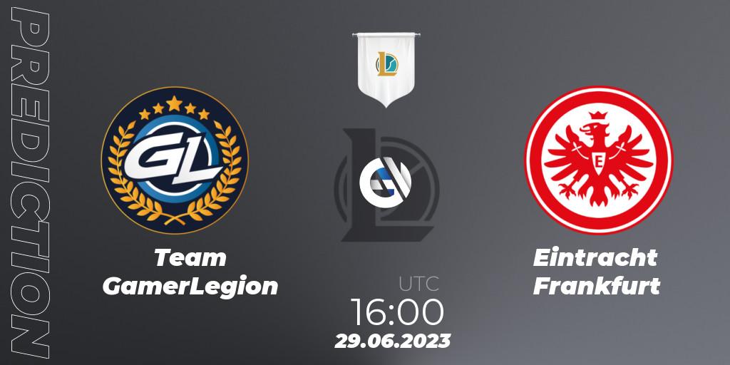 Team GamerLegion vs Eintracht Frankfurt: Betting TIp, Match Prediction. 29.06.2023 at 19:00. LoL, Prime League Summer 2023 - Group Stage