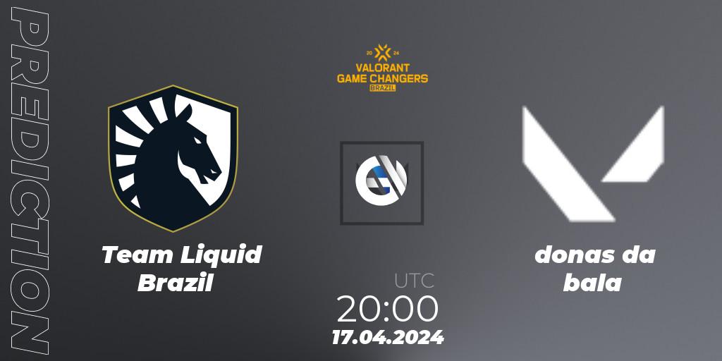 Team Liquid Brazil vs donas da bala: Betting TIp, Match Prediction. 17.04.24. VALORANT, VCT 2024: Game Changers Brazil Series 1