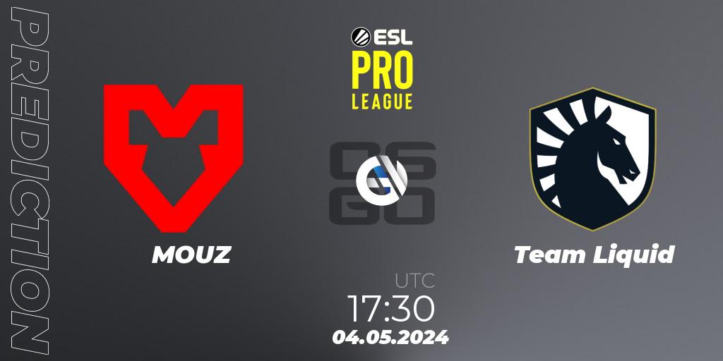 MOUZ vs Team Liquid: Betting TIp, Match Prediction. 04.05.2024 at 17:30. Counter-Strike (CS2), ESL Pro League Season 19