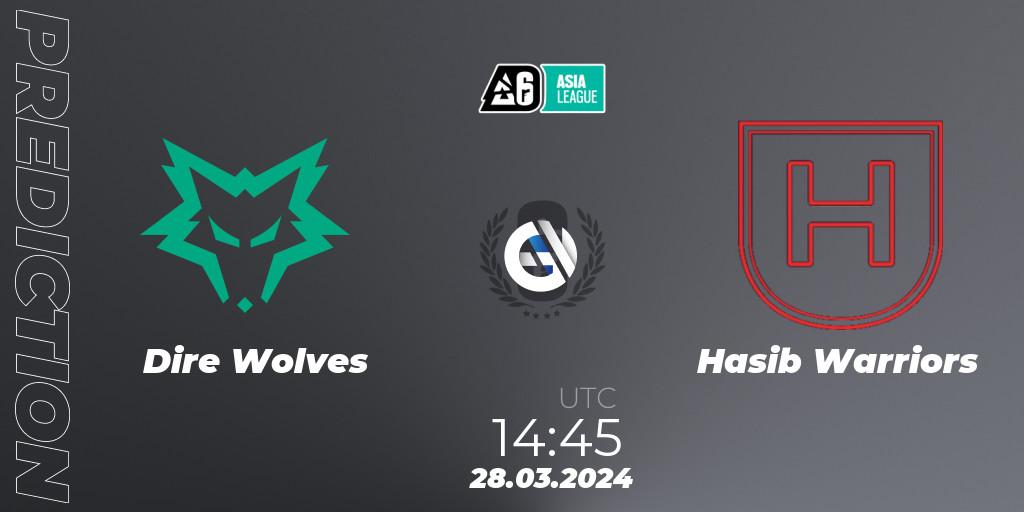 Dire Wolves vs Hasib Warriors: Betting TIp, Match Prediction. 28.03.24. Rainbow Six, Asia League 2024 - Stage 1