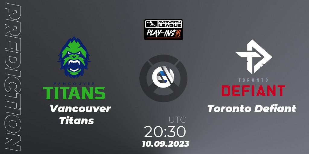 Vancouver Titans vs Toronto Defiant: Betting TIp, Match Prediction. 10.09.23. Overwatch, Overwatch League 2023 - Play-Ins