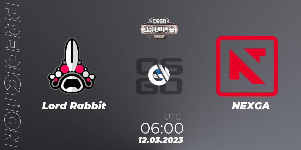 Lord Rabbit vs NEXGA: Betting TIp, Match Prediction. 12.03.23. CS2 (CS:GO), Baidu Cup Invitational #2