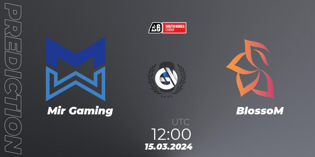 Mir Gaming vs BlossoM: Betting TIp, Match Prediction. 15.03.2024 at 12:00. Rainbow Six, South Korea League 2024 - Stage 1