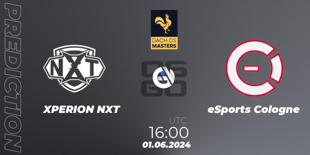 XPERION NXT vs eSports Cologne: Betting TIp, Match Prediction. 01.06.2024 at 16:00. Counter-Strike (CS2), DACH CS Masters Season 1: Division 2