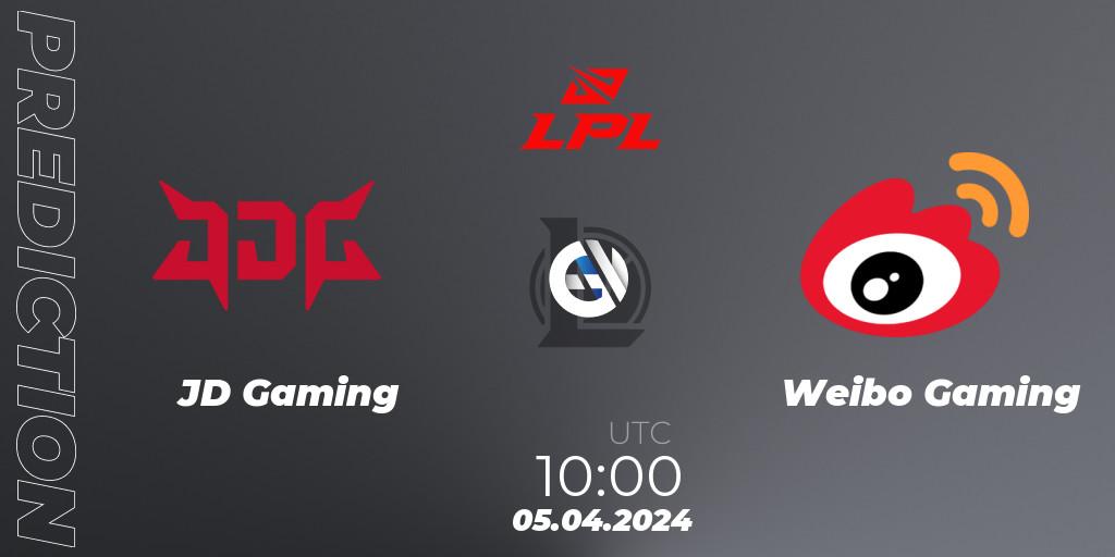 JD Gaming vs Weibo Gaming: Betting TIp, Match Prediction. 05.04.2024 at 10:00. LoL, LPL Spring 2024 - Playoffs