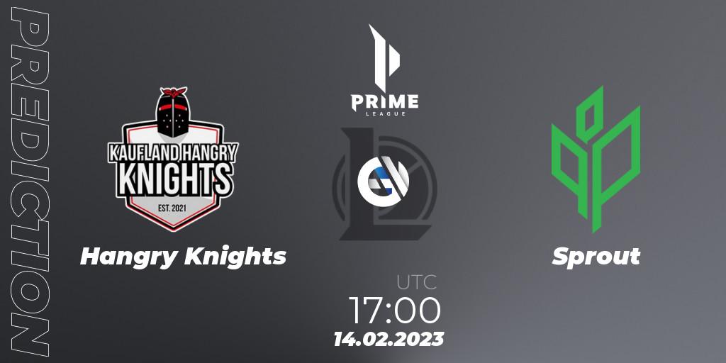 Hangry Knights vs Sprout: Betting TIp, Match Prediction. 14.02.2023 at 17:00. LoL, Prime League 2nd Division Spring 2023 - Group Stage