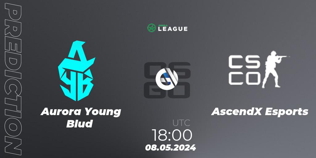 Aurora Young Blud vs AscendX Esports: Betting TIp, Match Prediction. 08.05.2024 at 18:00. Counter-Strike (CS2), ESEA Season 49: Advanced Division - Europe