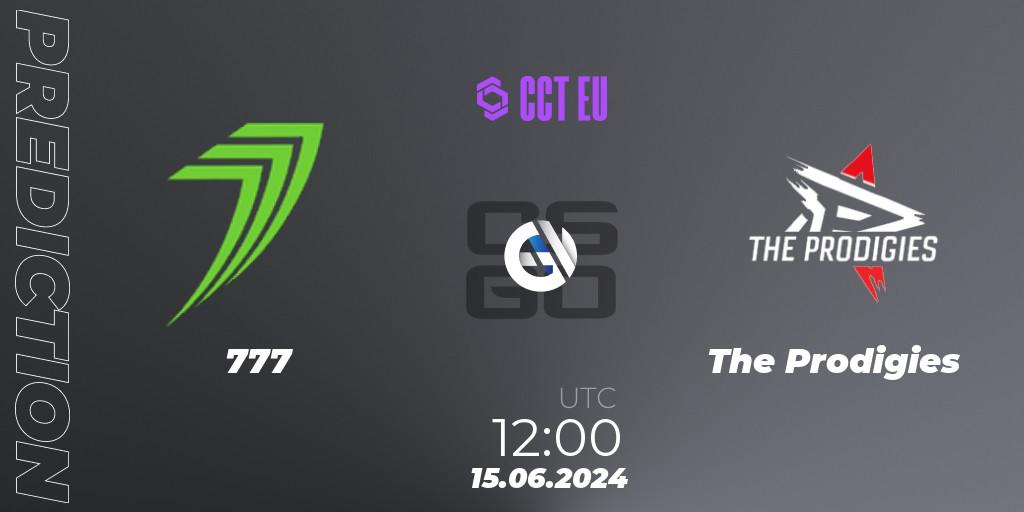 777 vs The Prodigies: Betting TIp, Match Prediction. 15.06.2024 at 12:00. Counter-Strike (CS2), CCT Season 2 European Series #6 Play-In