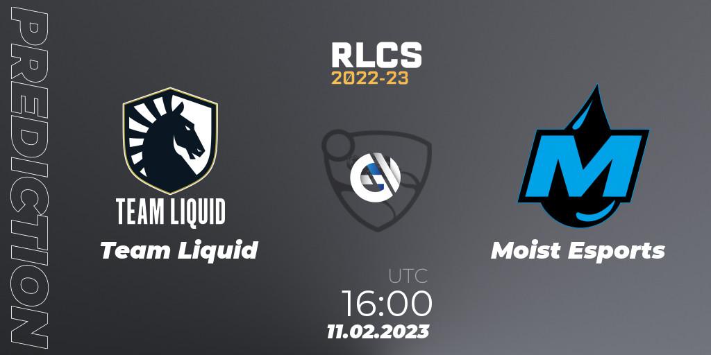 Team Liquid vs Moist Esports: Betting TIp, Match Prediction. 11.02.2023 at 16:00. Rocket League, RLCS 2022-23 - Winter: Europe Regional 2 - Winter Cup