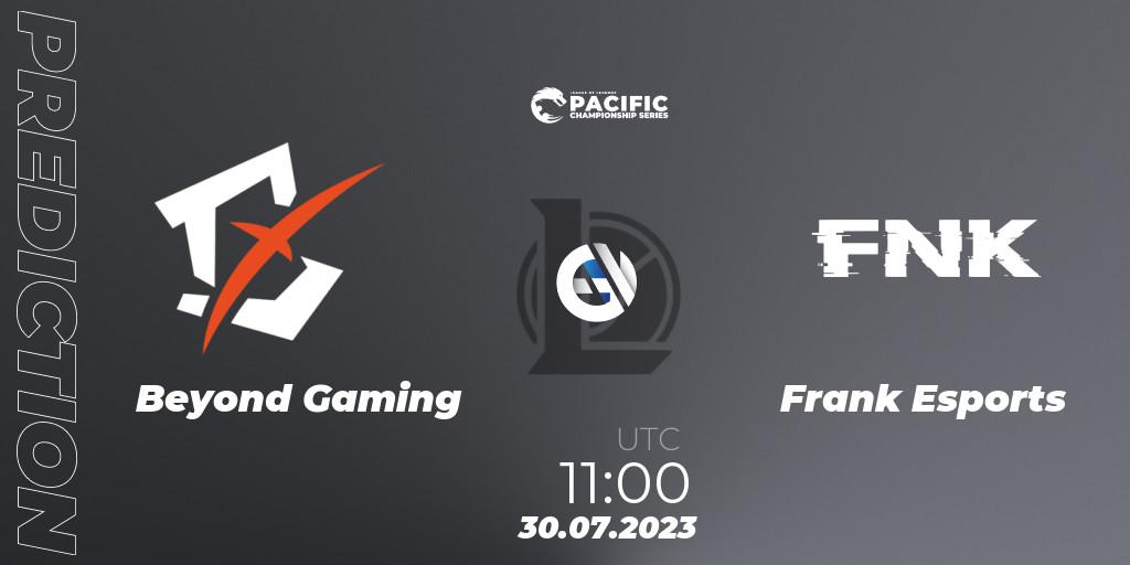 Beyond Gaming vs Frank Esports: Betting TIp, Match Prediction. 30.07.23. LoL, PACIFIC Championship series Group Stage