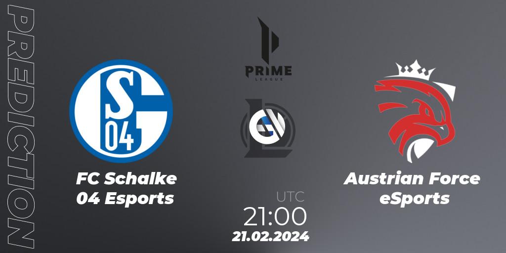 FC Schalke 04 Esports vs Austrian Force eSports: Betting TIp, Match Prediction. 18.01.24. LoL, Prime League Spring 2024 - Group Stage