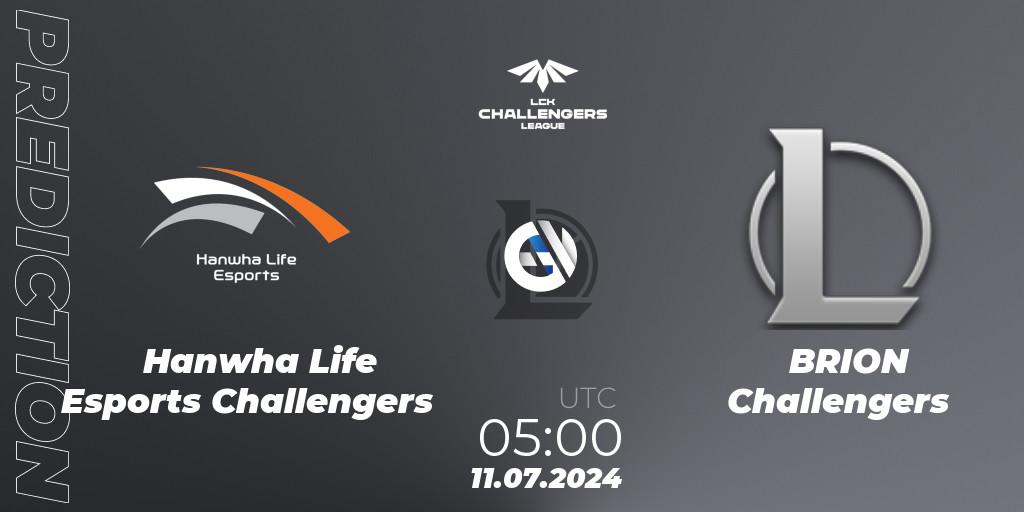 Hanwha Life Esports Challengers vs BRION Challengers: Betting TIp, Match Prediction. 11.07.2024 at 05:00. LoL, LCK Challengers League 2024 Summer - Group Stage