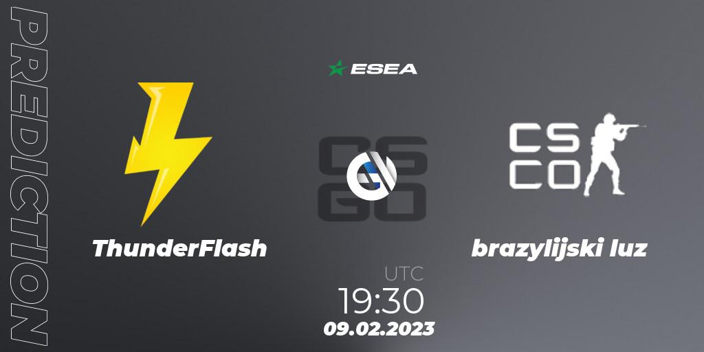 ThunderFlash vs Singularity: Betting TIp, Match Prediction. 09.02.23. CS2 (CS:GO), ESEA Season 44: Advanced Division - Europe