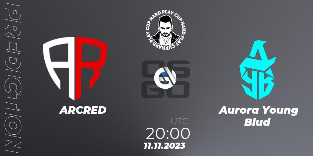 ARCRED vs Aurora Young Blud: Betting TIp, Match Prediction. 11.11.2023 at 20:30. Counter-Strike (CS2), Hard Play Cup #8