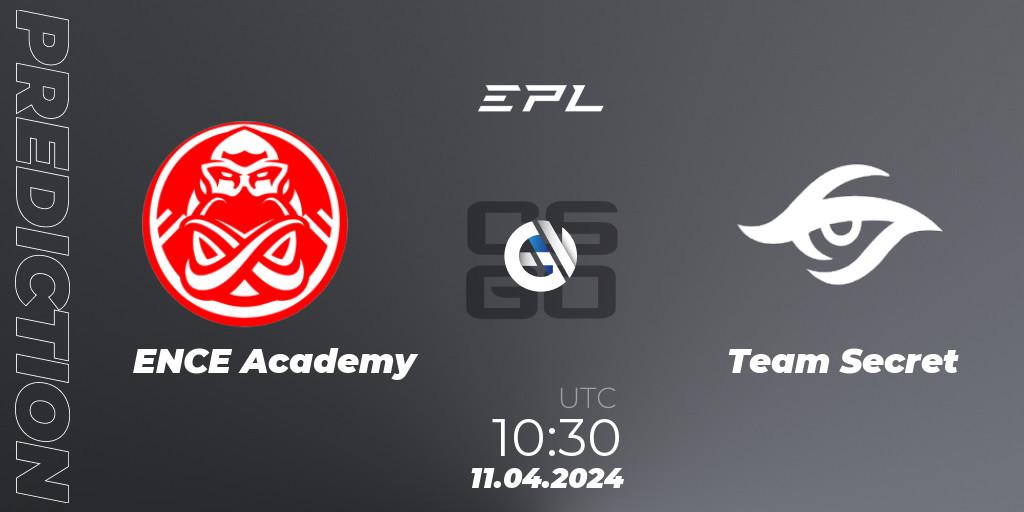ENCE Academy vs Team Secret: Betting TIp, Match Prediction. 11.04.24. CS2 (CS:GO), European Pro League Season 15