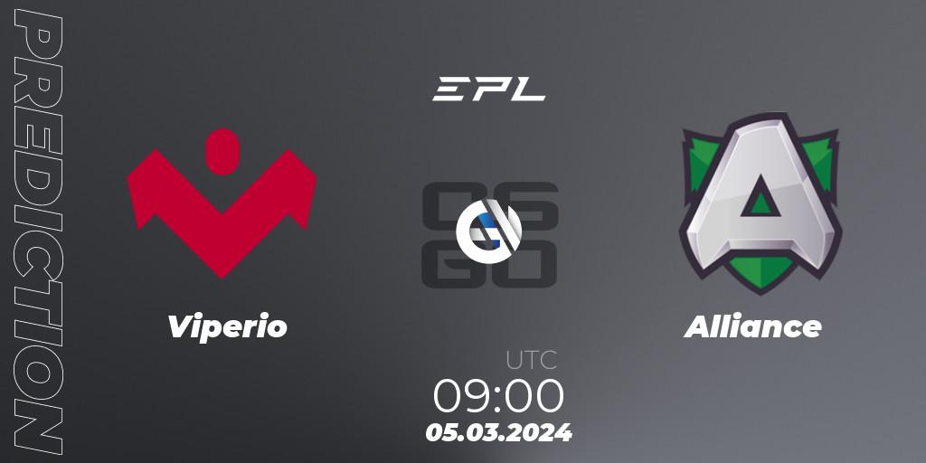 Viperio vs Alliance: Betting TIp, Match Prediction. 05.03.24. CS2 (CS:GO), European Pro League Season 14