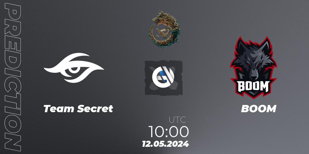 Team Secret vs BOOM: Betting TIp, Match Prediction. 12.05.2024 at 09:00. Dota 2, PGL Wallachia Season 1 - Group Stage