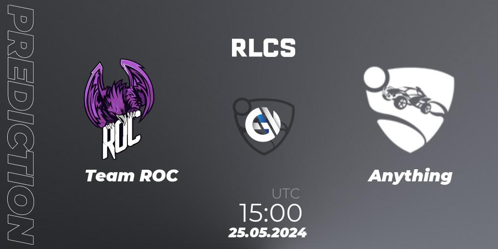 Team ROC vs Anything: Betting TIp, Match Prediction. 25.05.2024 at 15:00. Rocket League, RLCS 2024 - Major 2: MENA Open Qualifier 6
