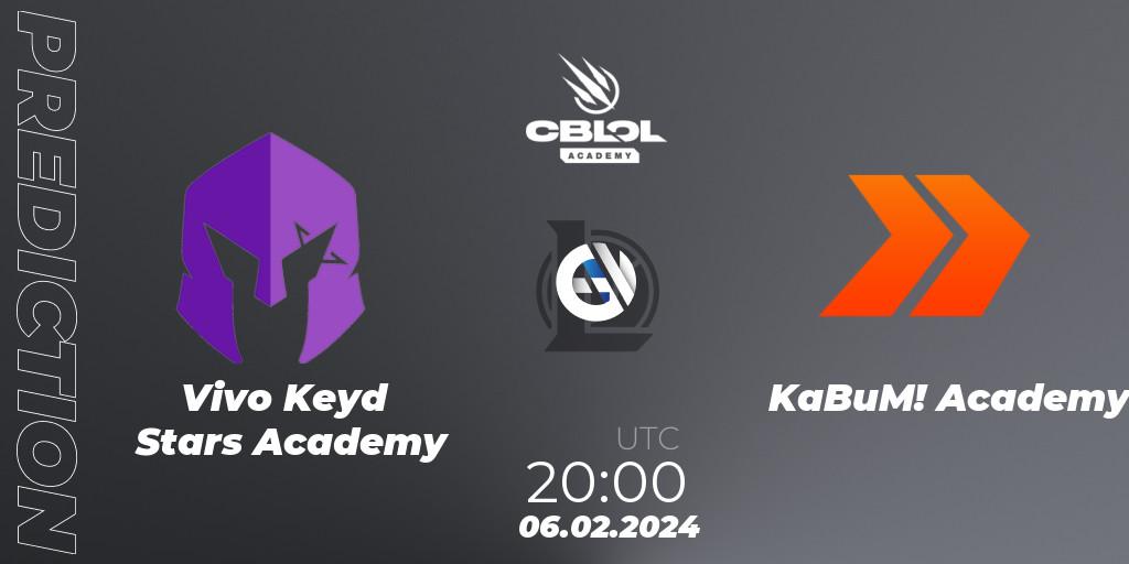 Vivo Keyd Stars Academy vs KaBuM! Academy: Betting TIp, Match Prediction. 06.02.2024 at 20:00. LoL, CBLOL Academy Split 1 2024