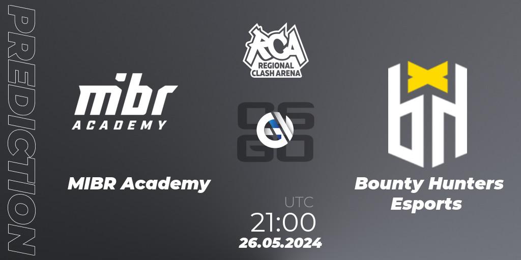 MIBR Academy vs Bounty Hunters Esports: Betting TIp, Match Prediction. 26.05.2024 at 21:00. Counter-Strike (CS2), Regional Clash Arena South America: Closed Qualifier