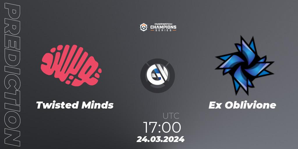 Twisted Minds vs Ex Oblivione: Betting TIp, Match Prediction. 24.03.24. Overwatch, Overwatch Champions Series 2024 - EMEA Stage 1 Main Event