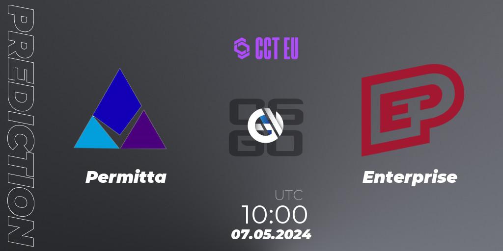 Permitta vs Enterprise: Betting TIp, Match Prediction. 07.05.2024 at 10:00. Counter-Strike (CS2), CCT Season 2 Europe Series 2 
