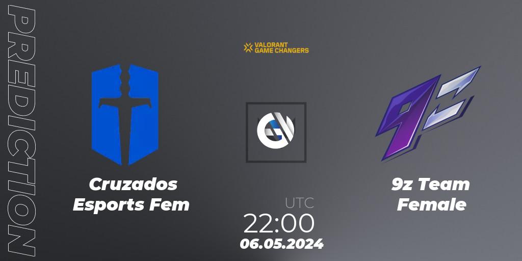  Cruzados Esports Fem vs 9z Team Female: Betting TIp, Match Prediction. 06.05.2024 at 22:00. VALORANT, VCT 2024: Game Changers LAS - Opening