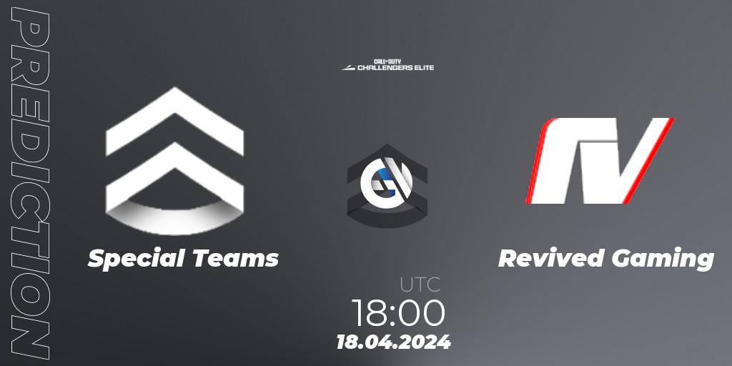 Special Teams vs Revived Gaming: Betting TIp, Match Prediction. 18.04.2024 at 18:00. Call of Duty, Call of Duty Challengers 2024 - Elite 2: EU