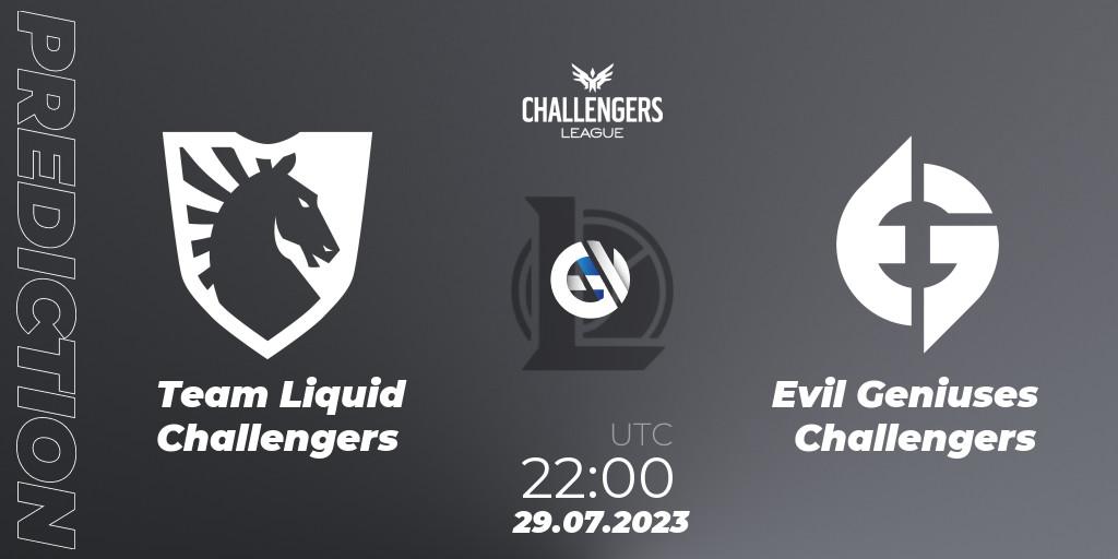 Team Liquid Challengers vs Evil Geniuses Challengers: Betting TIp, Match Prediction. 29.07.23. LoL, North American Challengers League 2023 Summer - Playoffs