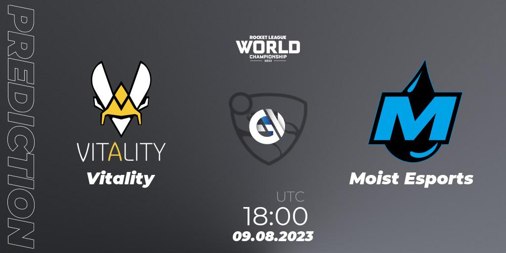 Vitality vs Moist Esports: Betting TIp, Match Prediction. 09.08.2023 at 18:25. Rocket League, Rocket League Championship Series 2022-23 - World Championship Group Stage