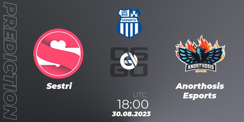 Sestri vs Anorthosis Esports: Betting TIp, Match Prediction. 30.08.2023 at 18:00. Counter-Strike (CS2), OFK BGD Esports Series #1: European Closed Qualifier