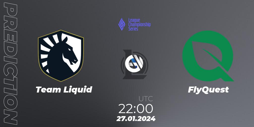 Team Liquid vs FlyQuest: Betting TIp, Match Prediction. 27.01.24. LoL, LCS Spring 2024 - Group Stage