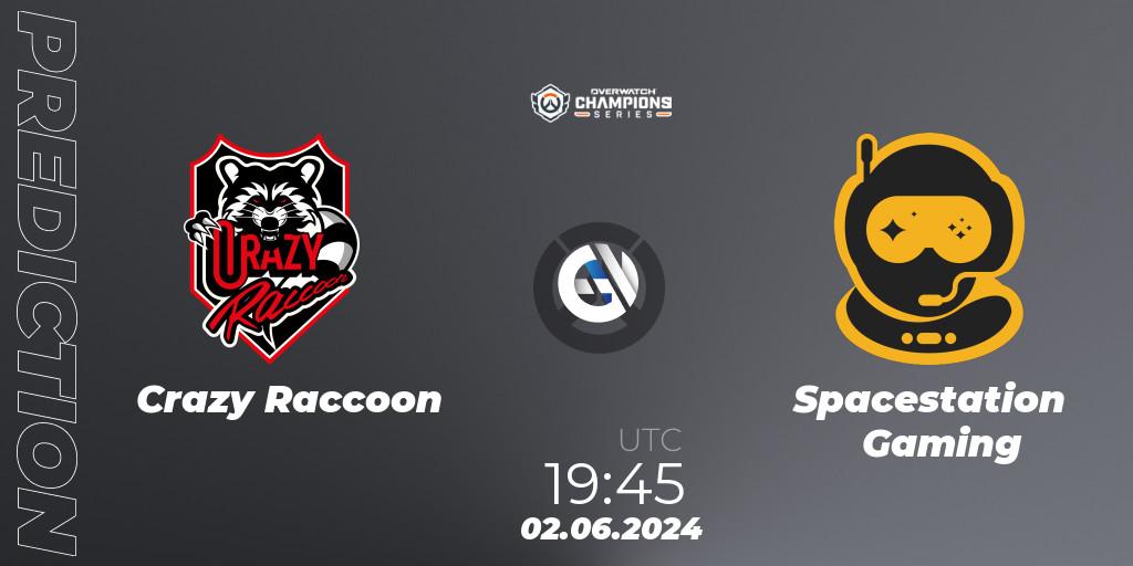 Crazy Raccoon vs Spacestation Gaming: Betting TIp, Match Prediction. 02.06.2024 at 19:45. Overwatch, Overwatch Champions Series 2024 Major