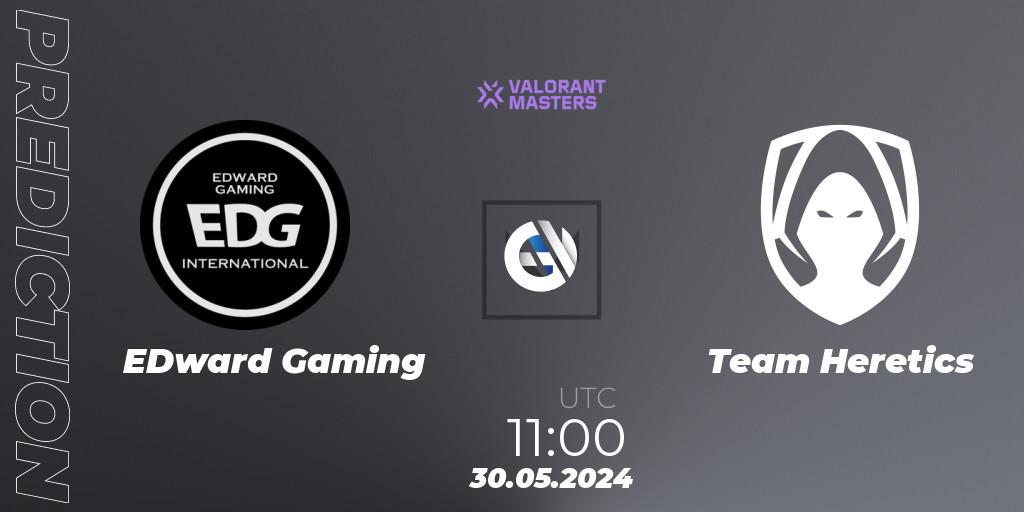 EDward Gaming vs Team Heretics: Betting TIp, Match Prediction. 31.05.2024 at 11:00. VALORANT, VCT 2024: Masters Shanghai