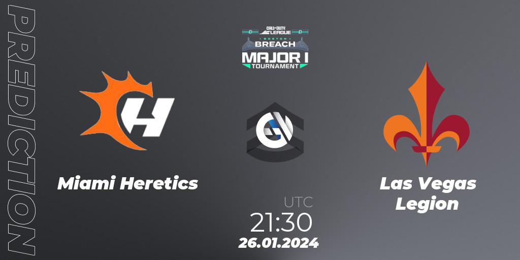 Miami Heretics vs Las Vegas Legion: Betting TIp, Match Prediction. 26.01.2024 at 21:30. Call of Duty, Call of Duty League 2024: Stage 1 Major