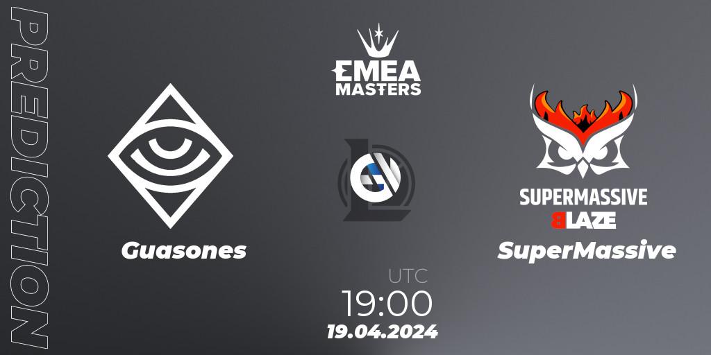 Guasones vs SuperMassive: Betting TIp, Match Prediction. 19.04.24. LoL, EMEA Masters Spring 2024 - Group Stage