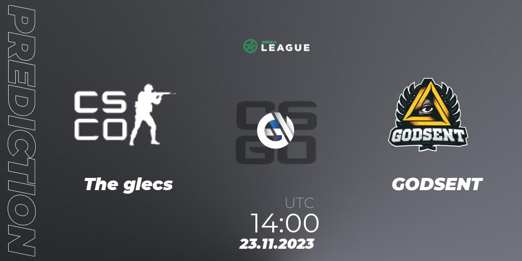 The glecs vs GODSENT: Betting TIp, Match Prediction. 23.11.2023 at 15:00. Counter-Strike (CS2), ESEA Season 47: Advanced Division - Europe