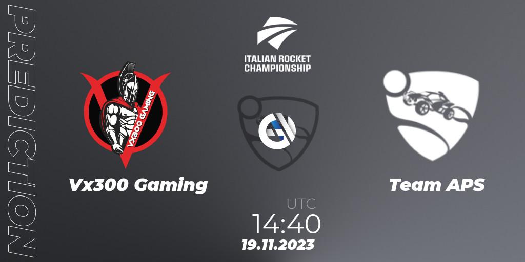 Vx300 Gaming vs Team APS: Betting TIp, Match Prediction. 19.11.2023 at 14:40. Rocket League, Italian Rocket Championship Season 11Serie A Relegation