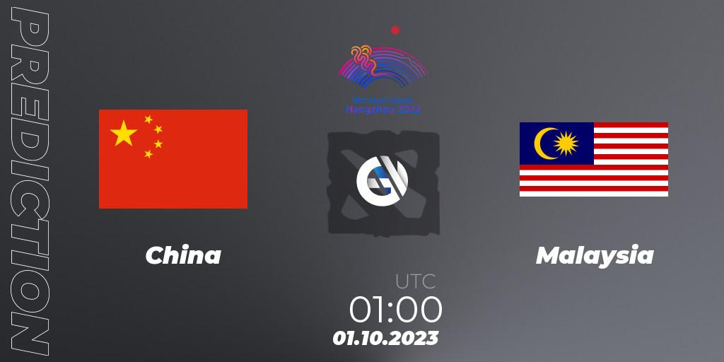China vs Malaysia: Betting TIp, Match Prediction. 01.10.23. Dota 2, 2022 Asian Games