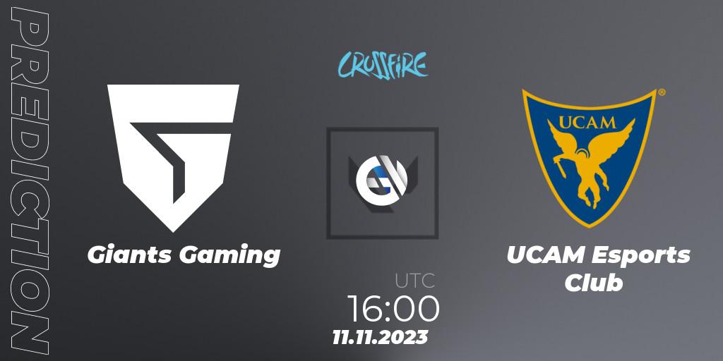 Giants Gaming vs UCAM Esports Club: Betting TIp, Match Prediction. 11.11.23. VALORANT, LVP - Crossfire Cup 2023