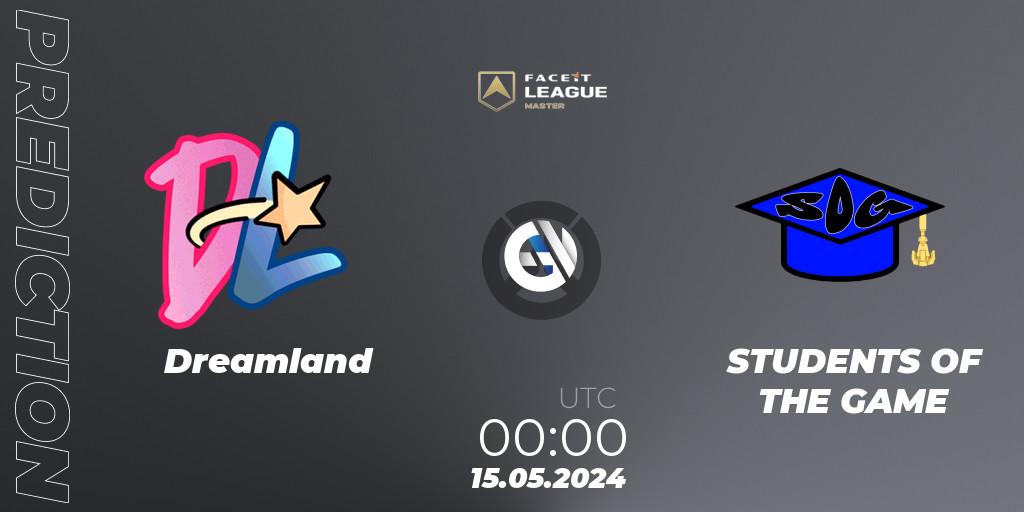 Dreamland vs STUDENTS OF THE GAME: Betting TIp, Match Prediction. 15.05.2024 at 00:00. Overwatch, FACEIT League Season 1 - NA Master Road to EWC
