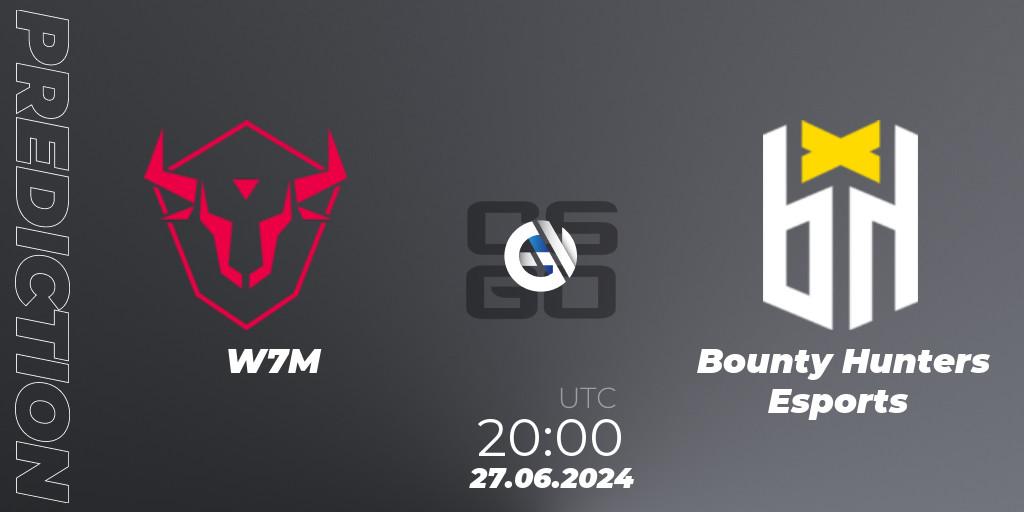 W7M vs Bounty Hunters Esports: Betting TIp, Match Prediction. 27.06.2024 at 20:00. Counter-Strike (CS2), Aorus League 2024 Season 1: Brazil