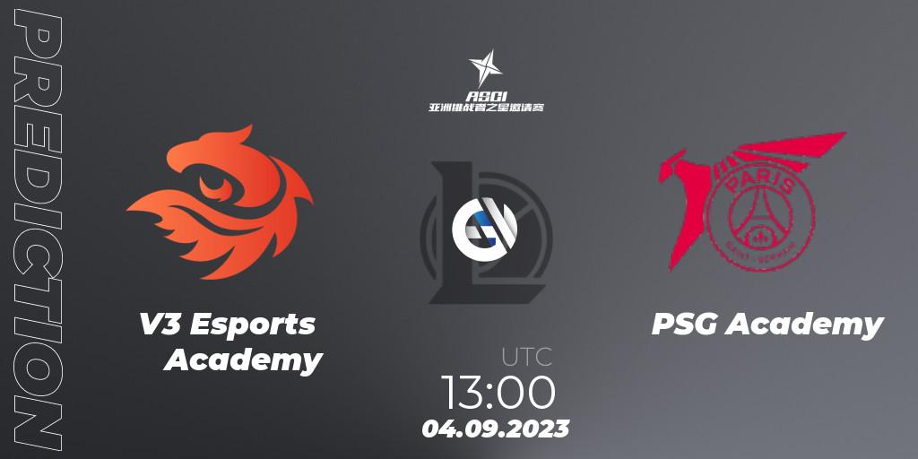 V3 Esports Academy vs PSG Academy: Betting TIp, Match Prediction. 04.09.23. LoL, Asia Star Challengers Invitational 2023